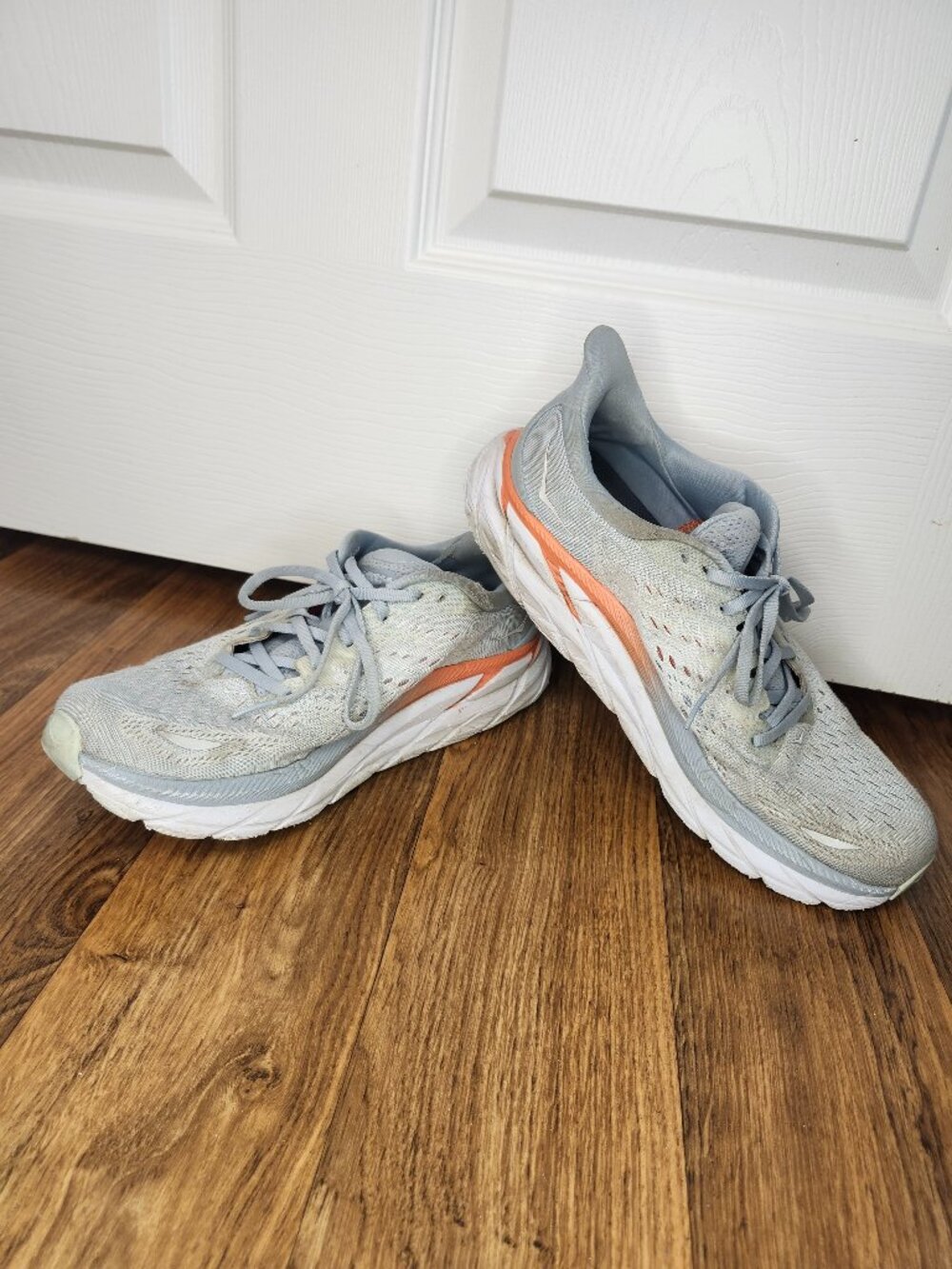 Hoka 8 Clifton W Blue Orange Sneakers Size 10.5